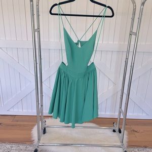 Open back dress. Gorgeous color